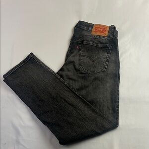 Levi's Men's Washed Black Slim Straight Jeans